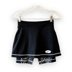 Nike DriFit‎ Girls Running Skirt Size M Icon Black Training Skort New With Tags